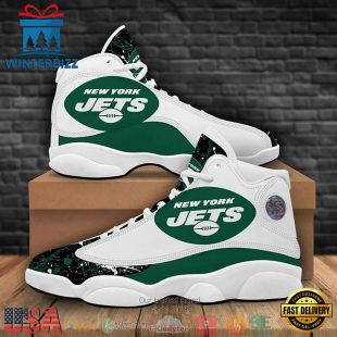 New York Jets Football NFL Big Logo 6 Air Jordan 13 Sneaker Shoes - Gift For Fans