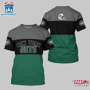 New York Jets Logo Team All Over Print T-Shirt