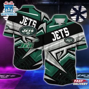 New York Jets NFL Team Football Logo Sport Hawaiian Shirt