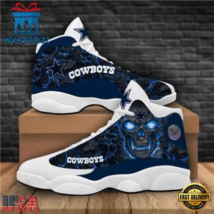 NFL Dallas Cowboys Skull Air Jordan 13 Shoes - Gift For Fans