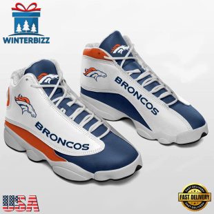 NFL Denver Broncos Football Team Air Jordan 13 Sneaker Shoes - Gift For Fans