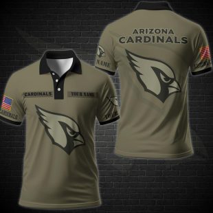 NFL Vetaran Day Arizona Cardinals Polo Shirt Custom Your Name