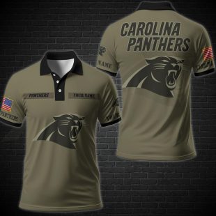 NFL Vetaran Day Carolina Panthers Polo Shirt Custom Your Name