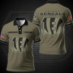 NFL Vetaran Day Cincinnati Bengals Polo Shirt Custom Your Name