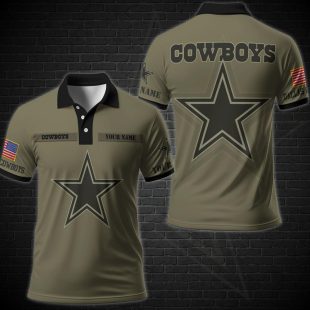 NFL Vetaran Day Dallas Cowboys Polo Shirt Custom Your Name