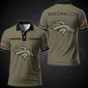 NFL Vetaran Day Denver Broncos Polo Shirt Custom Your Name