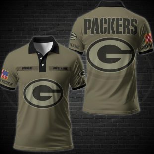 NFL Vetaran Day Green Bay Packers Polo Shirt Custom Your Name