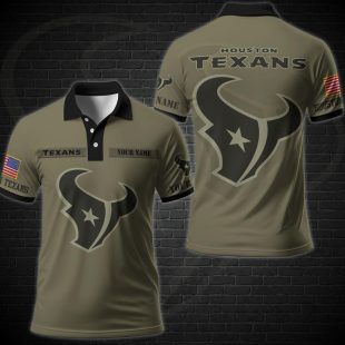 NFL Vetaran Day Houston Texans Polo Shirt Custom Your Name