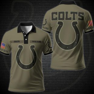 NFL Vetaran Day Indianapolis Colts Polo Shirt Custom Your Name