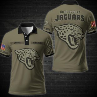 NFL Vetaran Day Jacksonville Jaguars Polo Shirt Custom Your Name