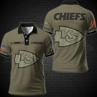 NFL Vetaran Day Kansas City Chiefs Polo Shirt Custom Your Name