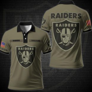 NFL Vetaran Day Las Vegas Raiders Polo Shirt Custom Your Name