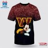 NFL Washington Commanders Mickey All Over Print T-Shirt