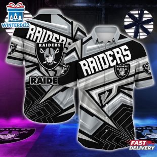 Oakland Raiders NFL Team Football Logo Sport Hawaiian Shirt