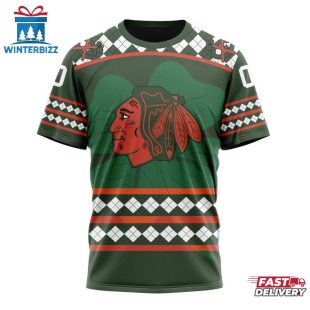 Personalized Name And Number NHL Chicago Blackhawks Hockey Patrick Day 3D T-Shirt