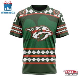 Personalized Name And Number NHL Nashville Predators Hockey Patrick Day 3D T-Shirt