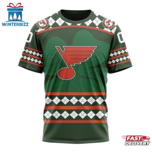 Personalized Name And Number NHL St. Louis Blues Hockey Patrick Day 3D T-Shirt