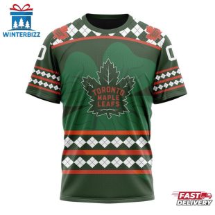 Personalized Name And Number NHL Toronto Maple Leafs Hockey Patrick Day 3D T-Shirt