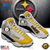 Pittsburgh Steelers NFL Yellow Grey Air Jordan 13 Shoes - Gift For Fans