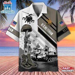 Proud Veteran Summer Hawaiian Shirt