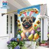 Pug Dog Happy EasterTQ House And Garden Flag