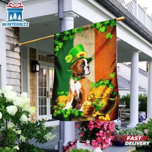 Saint Patrick's Day Boxer House And Garden Flag