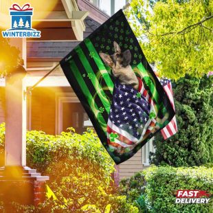 Saint Patrick's Day German Shepherd Dog House And Garden Flag