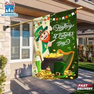 Saint Patrick's Day Leprechaun Flag TQN834F - Flagwix