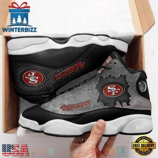 San Francisco 49Ers NFL Team Black Air Jordan 13 Shoes - Gift For Fans