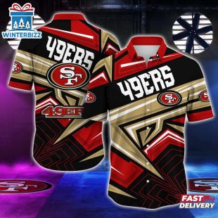San Francisco 49ers NFL Team Football Logo Sport Hawaiian Shirt