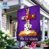 Stained Glass Christian Cross Jesus Christ Easter He Is Risen House And Garden Flag