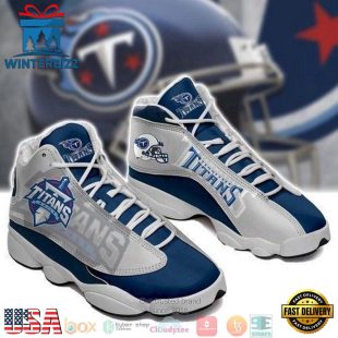 Tennessee Titans Football Team NFL Big Logo 6 Gift Air Jordan 13 Sneaker Shoes - Gift For Fans