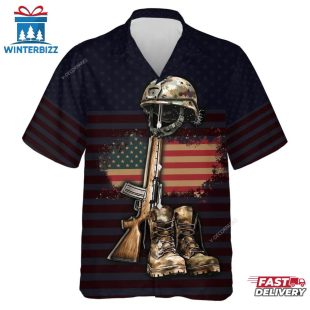 US Military Hawaiian Shirt Gift For Veteran
