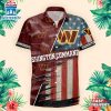Washington Commanders US Flag Pattern Hawaiian Shirt