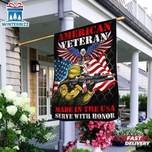 American Veteran Memorial Made In The USA House And Garden Flag Decor