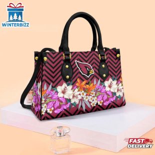 Arizona Cardinals Flowers NFL Leather Handbag