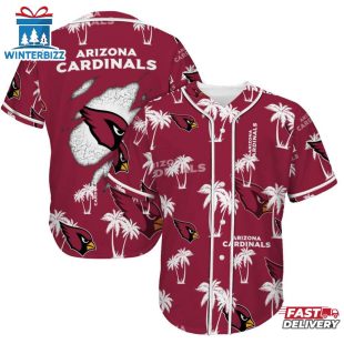 Arizona Cardinals Palm Tree Pattern Baseball Jersey Shirts