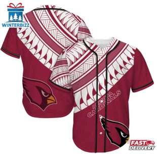 Arizona Cardinals Polynesian Pattern Summer Collection Baseball Jersey