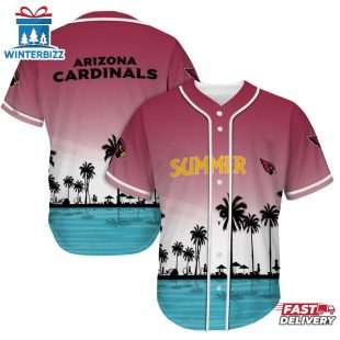 Arizona Cardinals Summer On The Beach Baseball Jersey