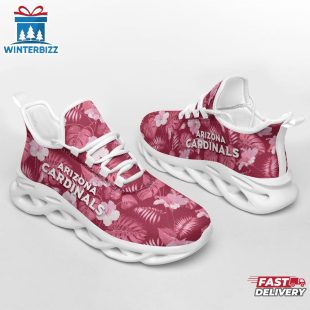 Arizona Cardinals Tropical Flowers NFL Max Soul Shoes For Fans