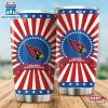 Arizona Cardinals USA Flag Pattern Independence Day Tumbler