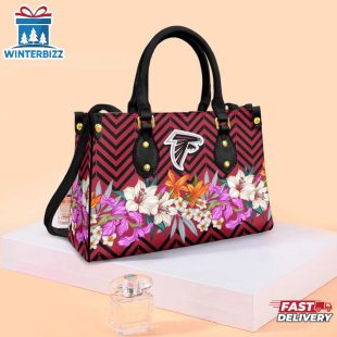 Atlanta Falcons Flowers NFL Leather Handbag