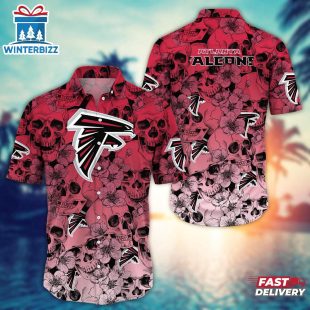 Atlanta Falcons Skull Pattern NFL Hawaiian Shirt