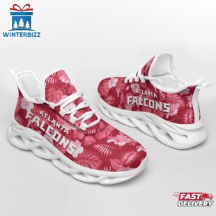 Atlanta Falcons Tropical Flowers NFL Max Soul Shoes For Fans