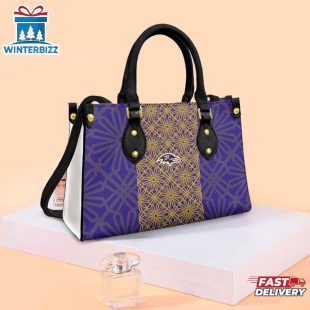 Baltimore Ravens Flower Character NFL Leather Handbag
