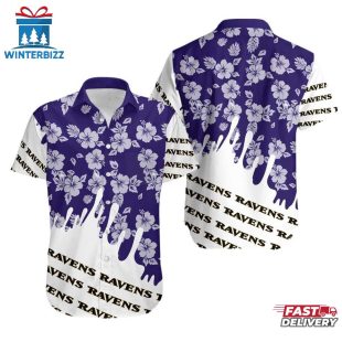 Baltimore Ravens Flower NFL Hawaiian Shirt