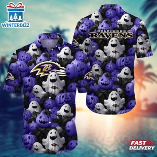 Baltimore Ravens NFL Aloha Hawaiian Shirt For Fan
