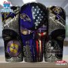Baltimore Ravens NFL Skull Iron Pattern Tumbler