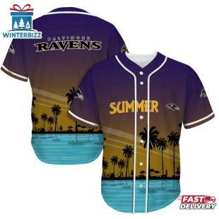 Baltimore Ravens Summer On The Beach Baseball Jersey