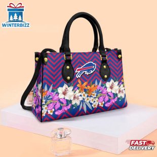 Buffalo Bills Flowers NFL Leather Handbag